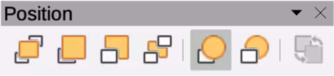 Position sub-toolbar