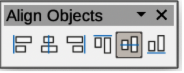 Figure 15: Align Objects toolbar