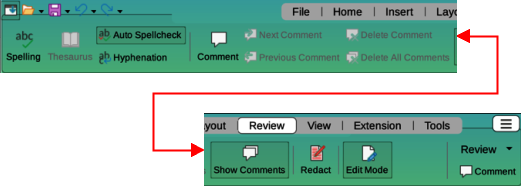 Figure 10: Tabbed User Interface — Review tab
