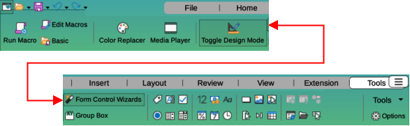 Figure 13: Tabbed User Interface — Tools tab