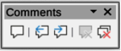 Figure 6: Comments toolbar