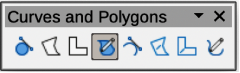 Figure 37: Curves and Polygons sub-toolbar