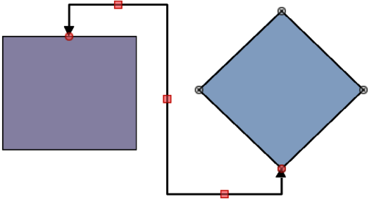 Example of a connector between two objects