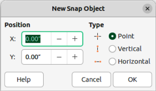 New Snap Object dialog