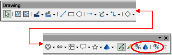Drawing toolbar with 3D tools installed