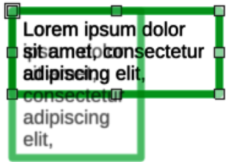 Example of resizing a text box