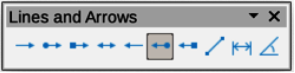 Lines and Arrows sub-toolbar