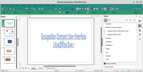 Groupedbar Compact User Interface