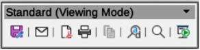 Standard (Viewing Mode) toolbar