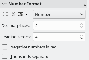 Set leading zeroes in Sidebar