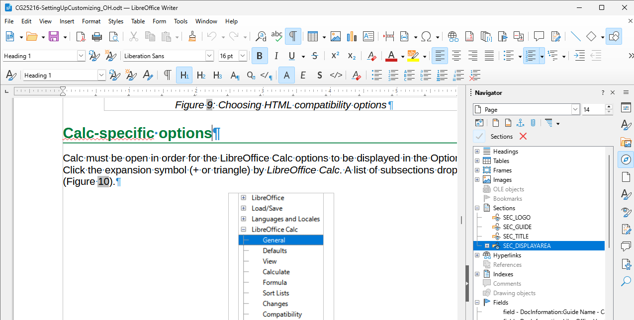 The main LibreOffice window in Writer