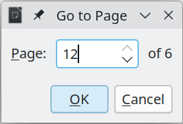 Go to Page dialog
