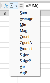 Select Function drop-down