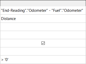 Field for distance traveled calculations