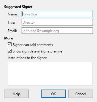 Signature Line dialog