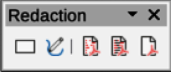 Redaction toolbar