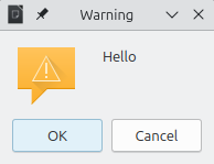 Dialog with results of the Print instruction.