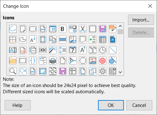 Change Icon dialog