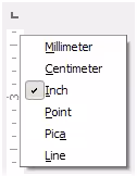 Changing the measurement unit for a ruler