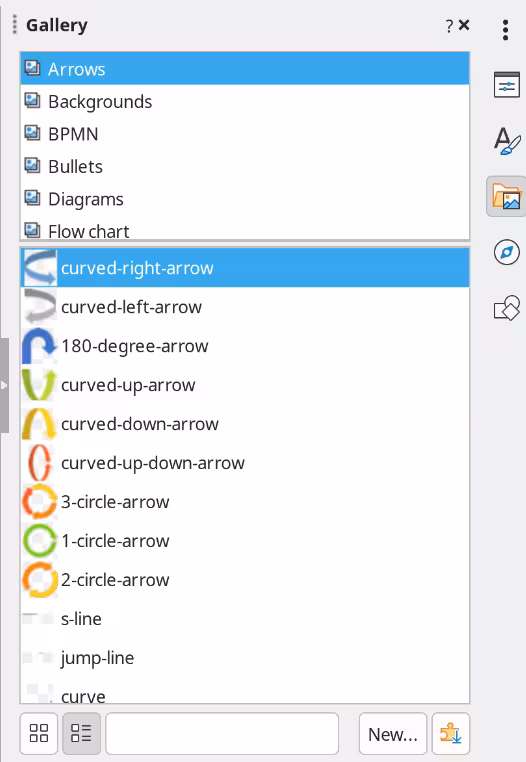 Gallery deck in Sidebar — Detailed View