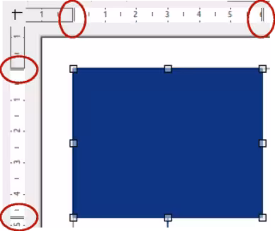 Rulers showing object size