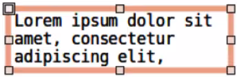Example text box in edit mode