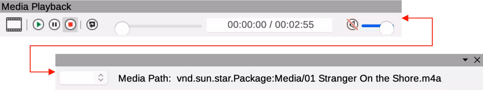 Media Playback toolbar