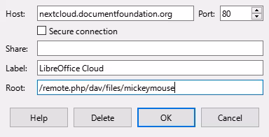 File Services dialog