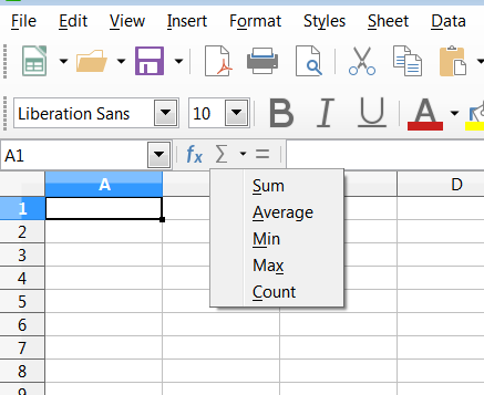Select Function drop-down