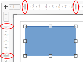 Rulers showing object size