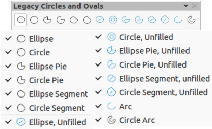 Legacy Circles and Ovals toolbar