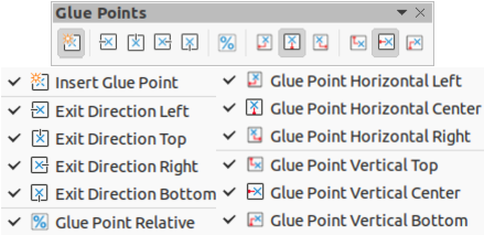 Glue Points toolbar