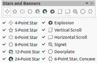 Stars and Banners sub-toolbar