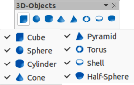 3D-Objects sub-toolbar