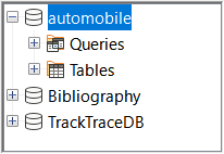 Databases in Data Sources window