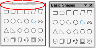 Figure 2: Example of creating floating sub-toolbar from a tool palette