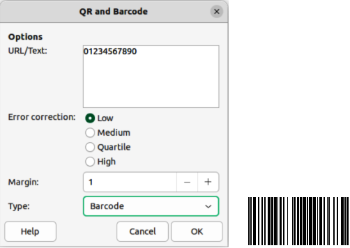 Figure 23: Example Barcode
