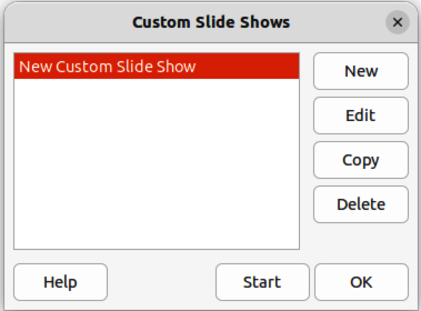 Figure 43: Custom Slide Shows dialog