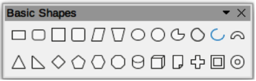 Figure 13: Basic Shapes sub-toolbar