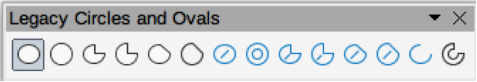 Figure 15: Legacy Circles and Ovals toolbar