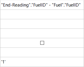 Figure 47: Typing in calculation of fields