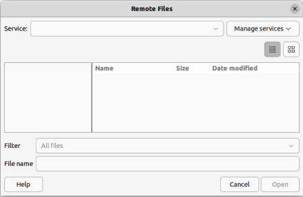 Figure 20: Remote Files dialog