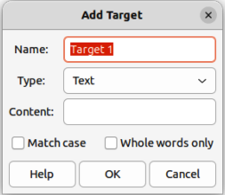 Figure 31: Add Target dialog