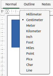 Changing ruler measurement units