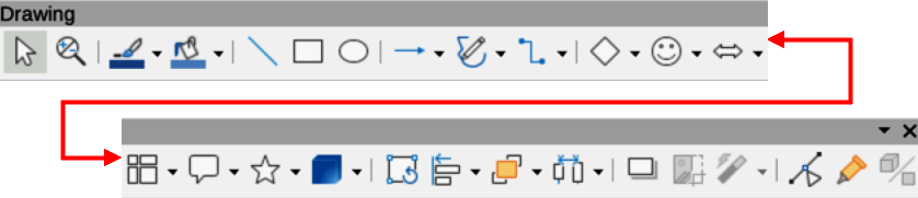 Drawing toolbar