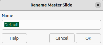 Rename Master Slide dialog