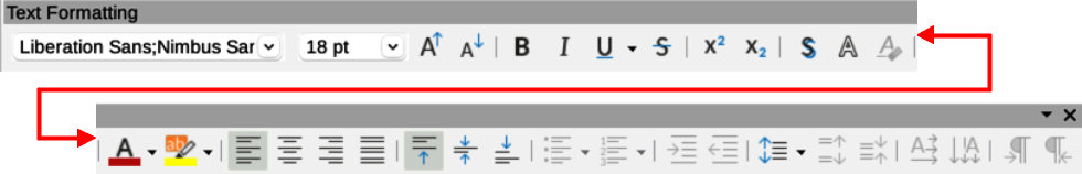 Text Formatting toolbar