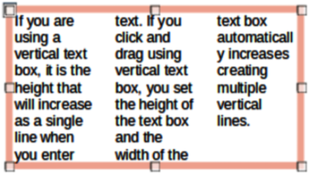 Example of text box columns