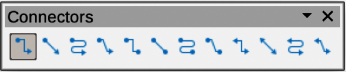 Connectors sub-toolbar