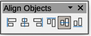 Align Objects sub-toolbar